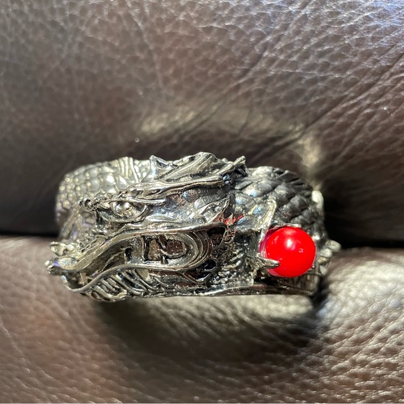 Dragon — Wide Chunky Cuff Bracelet - Picture 10 of 11